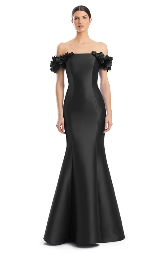 Alexander by Daymor - 1991 - Elegant Off-the-Shoulder Evening Gown