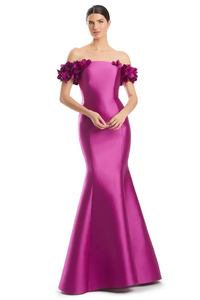 Alexander by Daymor - 1991 - Elegant Off-the-Shoulder Evening Gown