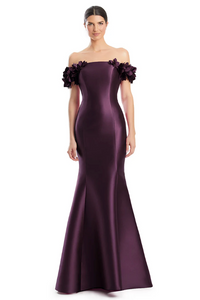 Alexander by Daymor - 1991 - Elegant Off-the-Shoulder Evening Gown