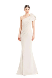 Alexander By Daymor - 1671 - One-Shoulder Gown with Sculptural Detail