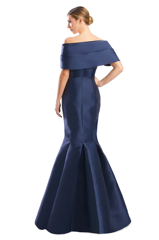 Alexander by Daymor 1759 Off-Shoulder Mermaid Gown - Stunning gown featuring an off-shoulder design, embellished sweetheart neckline, fitted bodice, and mermaid skirt with pleated details.