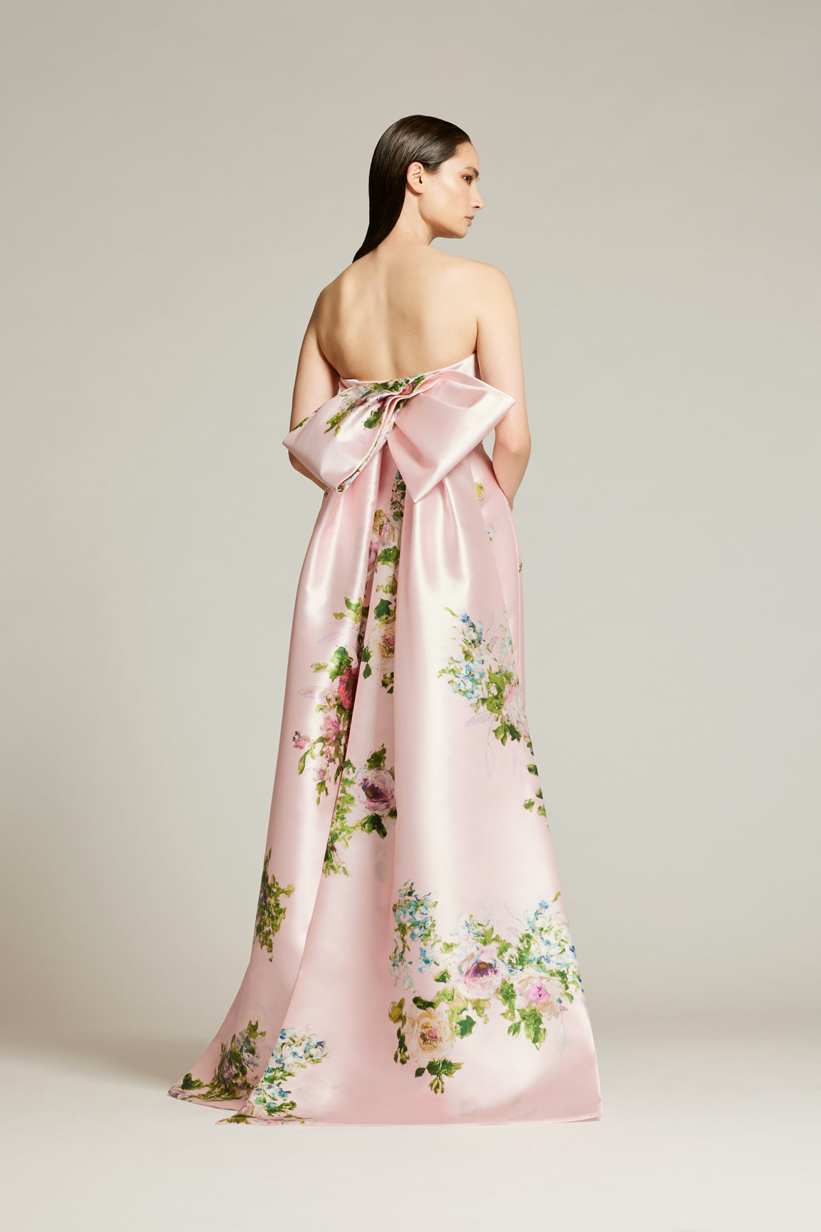 Audrey+Brooks - 6430 - Strapless Gown with Bow and Train