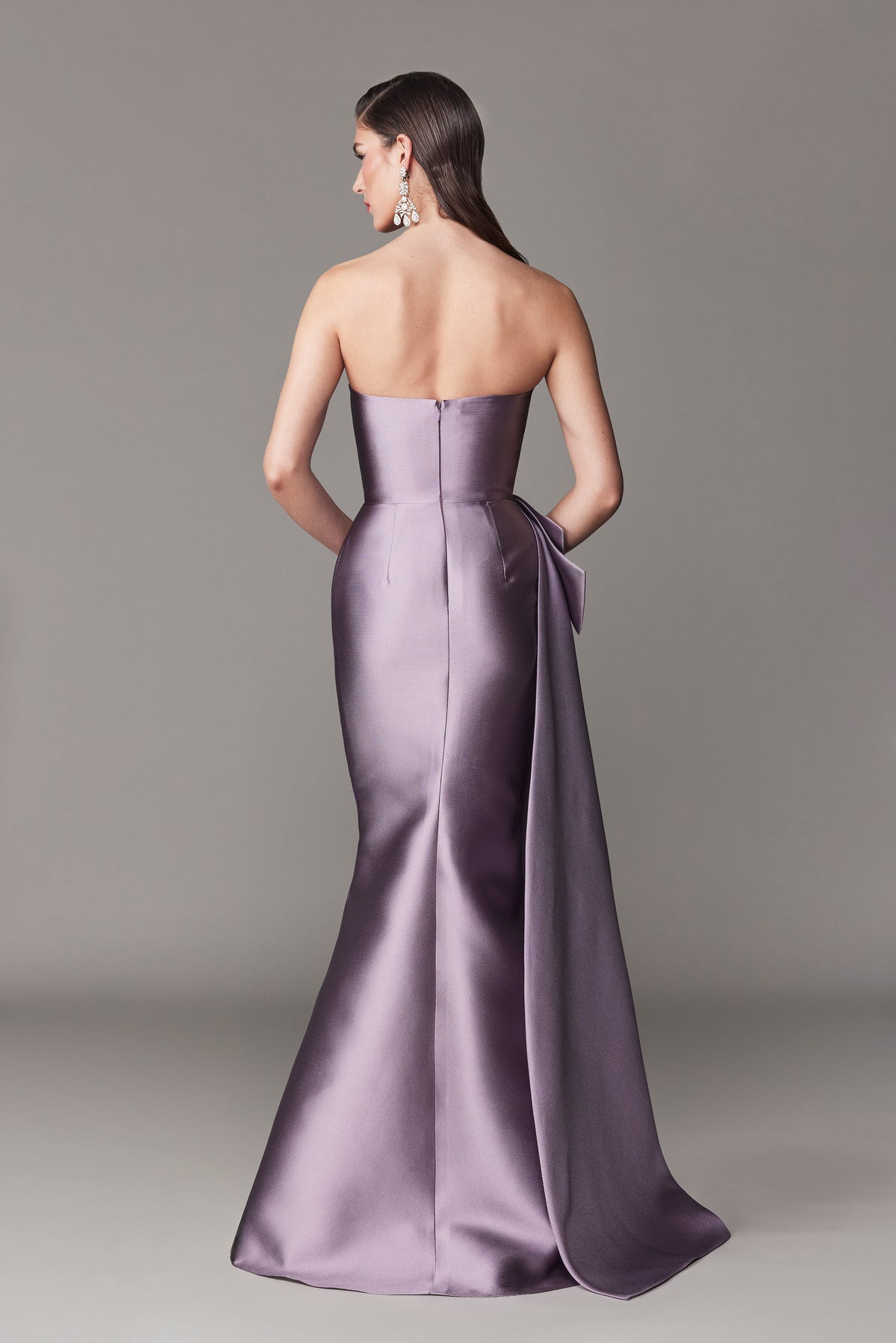 Frascara 4726 Strapless Gown - A strapless gown featuring asymmetrical draping and a side train, fit and flare skirt silhouette, perfect for formal evening events and as an elegant choice for the mother of the bride or groom.