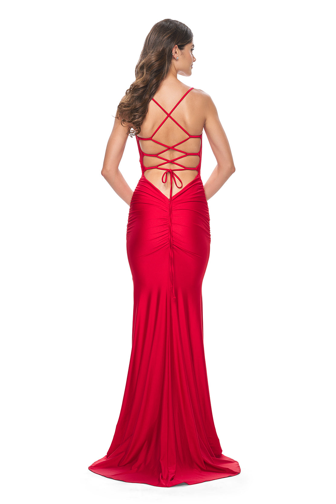 La femme red deals prom dress