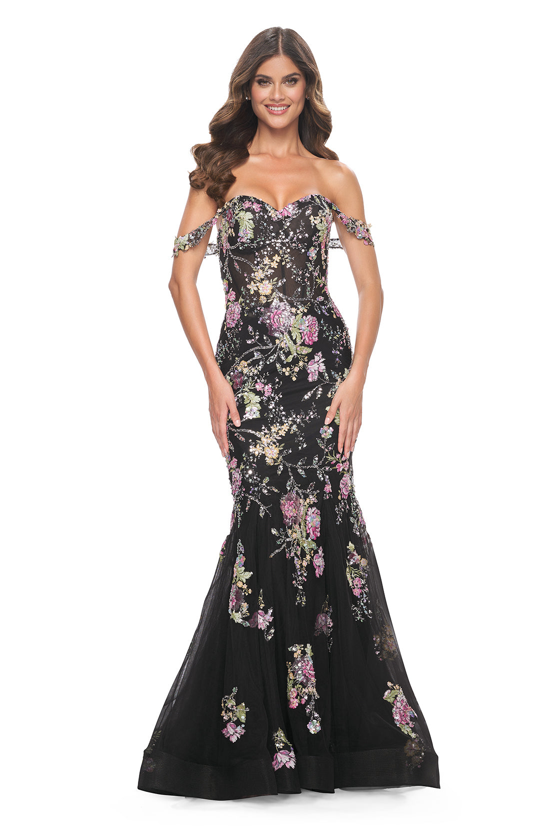 La Femme Dress Black Mermaid