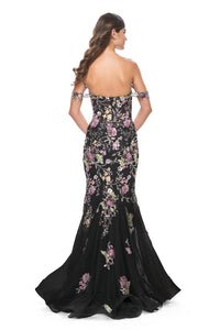 La Femme 32087: Enchanting Off-the-Shoulder Sequin Mermaid Gown