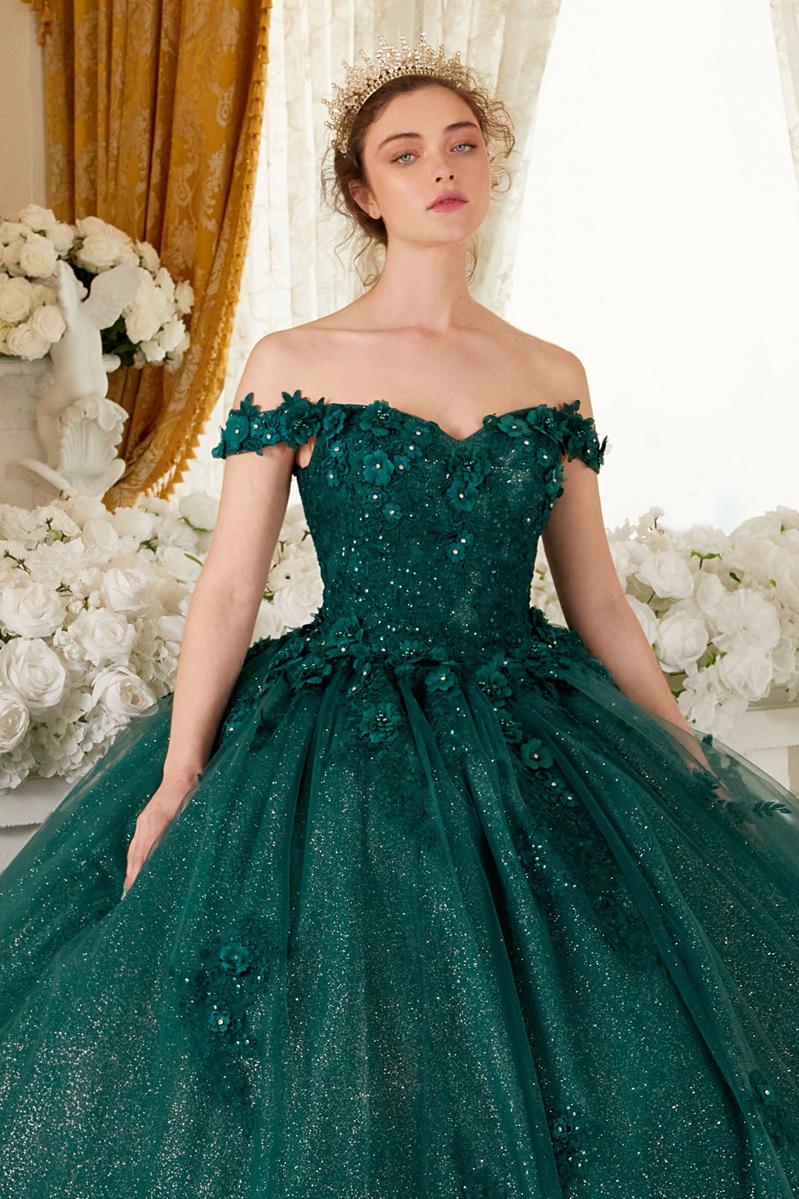 Floral 2024 debut gown