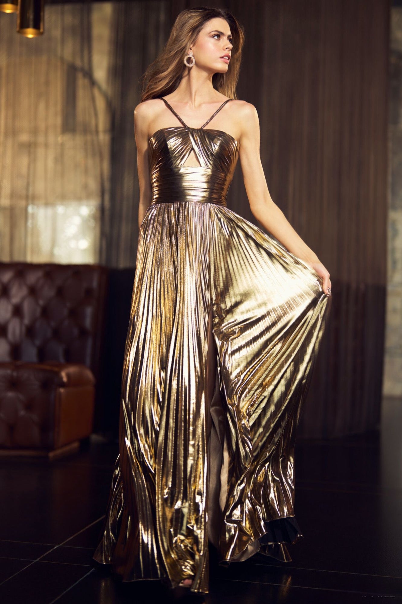 Sherri hill best sale gold sequin dress