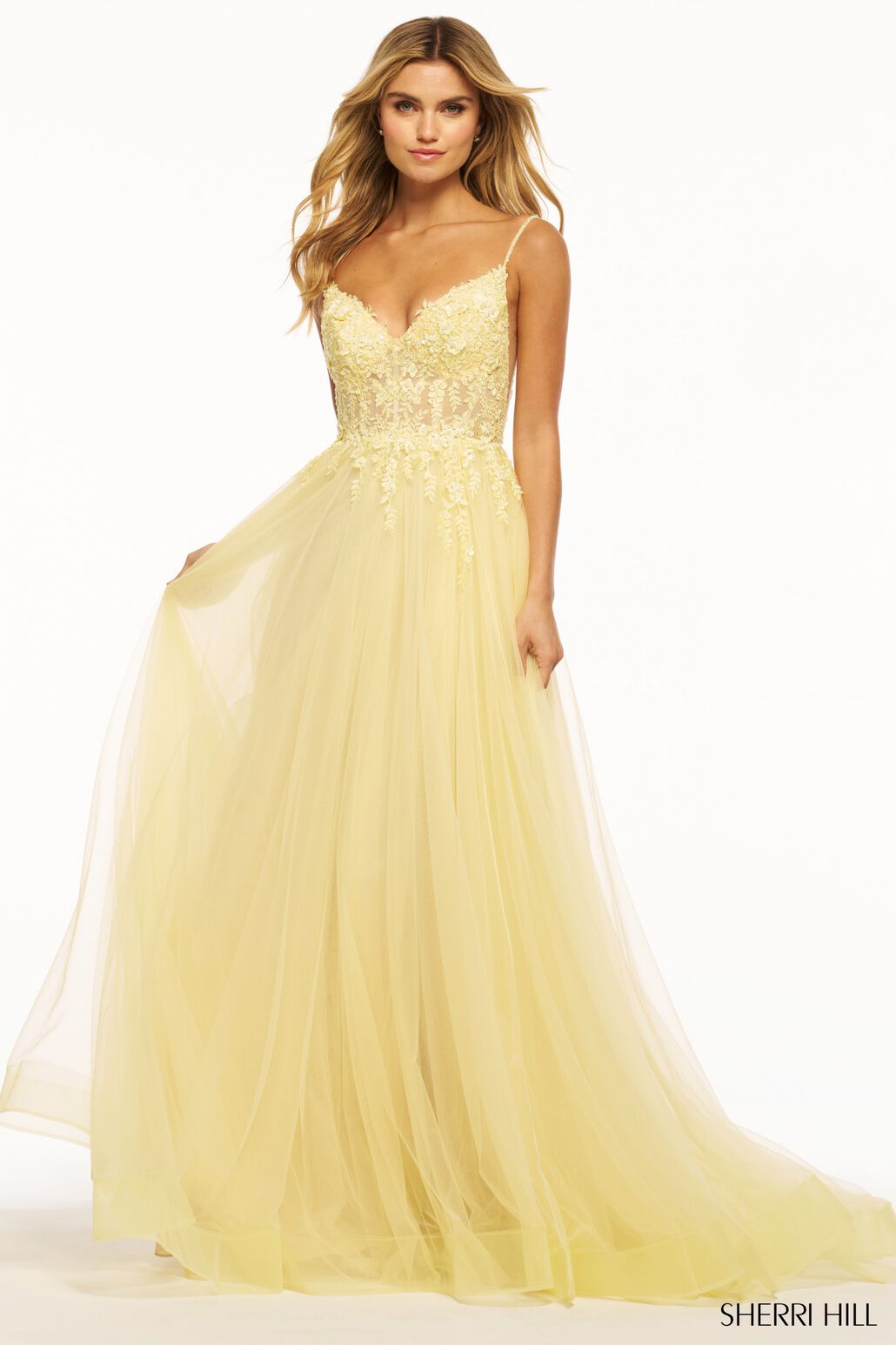 Sherri hill clearance gold ball gown