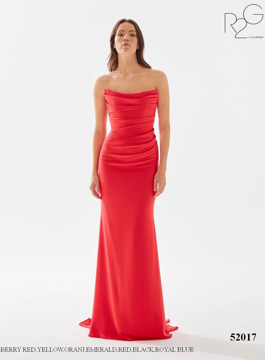 Tarik Ediz - 52017 - Sleeveless Fitted Crepe Gown