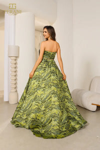 Terani - 251E4269 - Jacquard Ballgown with High Slit