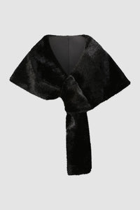 Theia 8890008 Fur-Free Mink Stole - A luxurious, cruelty-free wrap-around accessory for formal eveningwear.